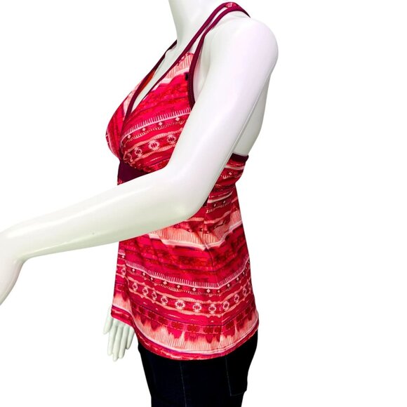 NEW Title Nine Womens Tankini Swim Top Multicolor Print Racer Back Size S - Picture 5 of 13